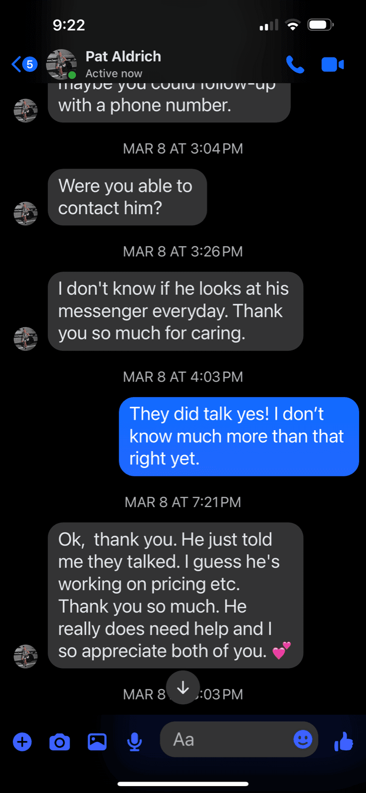 The conversation continues. Amber and Jason are trying to help.